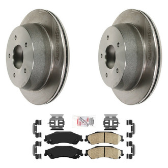 AmeriBRAKES® - AmeriPRO™ Plain Rear Brake Kit with Ceramic Pads