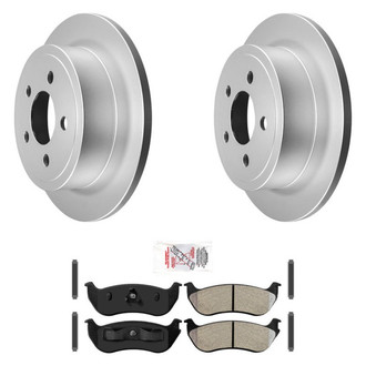 AmeriBRAKES® - AmeriPRO™ Plain Rear Brake Kit with Semi-Metallic Pads