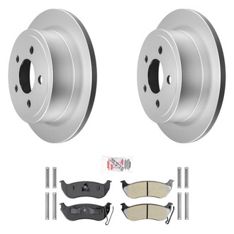 AmeriBRAKES® - AmeriPRO™ Plain Rear Brake Kit with Semi-Metallic Pads