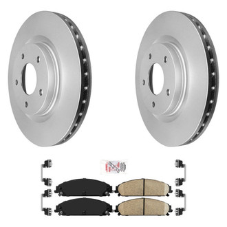 AmeriBRAKES® - AmeriPRO™ Plain Front Brake Kit with Ceramic Pads