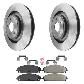 AmeriBRAKES® - AmeriPRO™ Plain Front Brake Kit with Semi-Metallic Pads