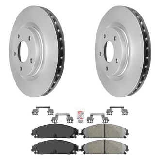 AmeriBRAKES® - AmeriPRO™ Plain Front Brake Kit with Semi-Metallic Pads
