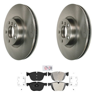 AmeriBRAKES® - AmeriPRO™ Plain Front Brake Kit with Semi-Metallic Pads