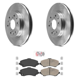 AmeriBRAKES® - AmeriPRO™ Plain Front Brake Kit with Ceramic Pads