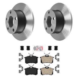 AmeriBRAKES® - AmeriPLATINUM™ Rear Brake Kit with Semi-Metallic Pads