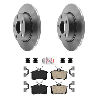 AmeriBRAKES® - AmeriPLATINUM™ Rear Brake Kit with Semi-Metallic Pads