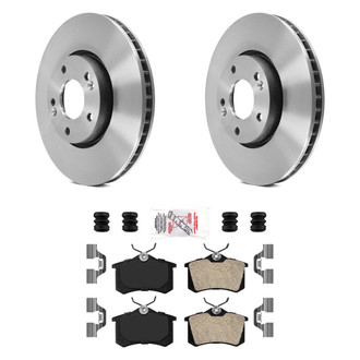 AmeriBRAKES® - AmeriPLATINUM™ Rear Brake Kit with Semi-Metallic Pads