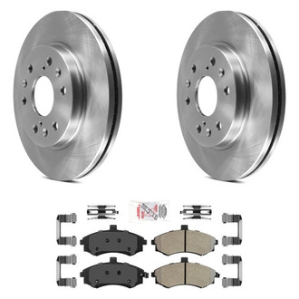 AmeriBRAKES® - AmeriPRO™ Plain Front Brake Kit with Semi-Metallic Pads