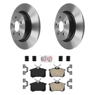 AmeriBRAKES® - AmeriPLATINUM™ Rear Brake Kit with Semi-Metallic Pads