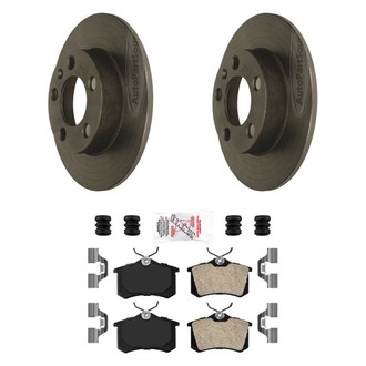 AmeriBRAKES® - AmeriPLATINUM™ Rear Brake Kit with Semi-Metallic Pads