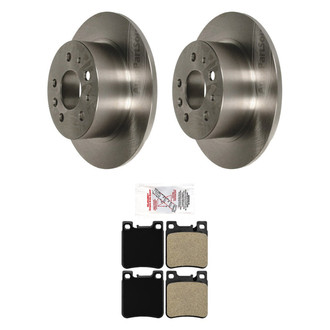 AmeriBRAKES® - AmeriPRO™ Plain Rear Brake Kit with Semi-Metallic Pads