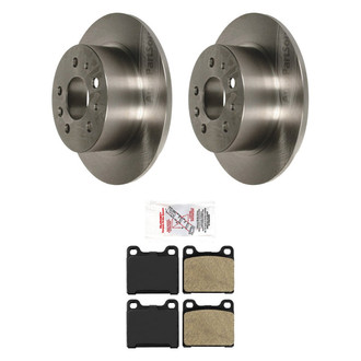 AmeriBRAKES® - AmeriPRO™ Plain Rear Brake Kit with Semi-Metallic Pads
