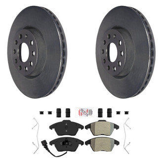 AmeriBRAKES® - AmeriPLATINUM™ Front Brake Kit with Semi-Metallic Pads