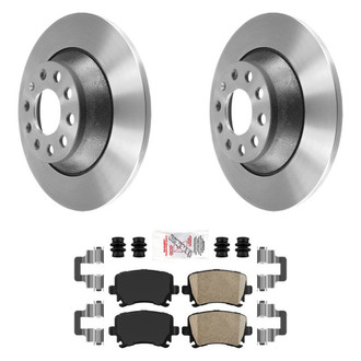 AmeriBRAKES® - AmeriPLATINUM™ Rear Brake Kit with Ceramic Pads