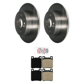 AmeriBRAKES® - AmeriPRO™ Plain Rear Brake Kit with Semi-Metallic Pads