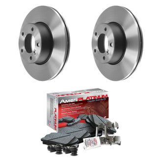 AmeriBRAKES® - AmeriPLATINUM™ Front Brake Kit with Semi-Metallic Pads