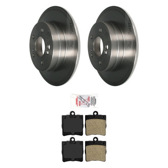 AmeriBRAKES® - AmeriPRO™ Plain Rear Brake Kit with Semi-Metallic Pads
