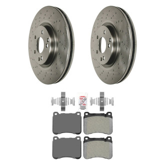 AmeriBRAKES® - AmeriPRO™ Plain Front Brake Kit with Semi-Metallic Pads