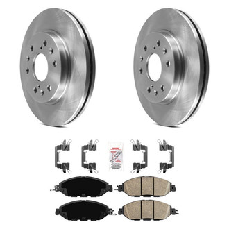 AmeriBRAKES® - AmeriPRO™ Plain Front Brake Kit with Ceramic Pads