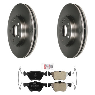 AmeriBRAKES® - AmeriPRO™ Plain Front Brake Kit with Semi-Metallic Pads