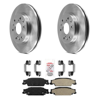 AmeriBRAKES® - AmeriPRO™ Plain Rear Brake Kit with Semi-Metallic Pads