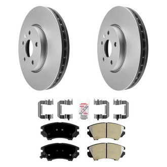 AmeriBRAKES® - AmeriPRO™ Plain Front Brake Kit with Semi-Metallic Pads