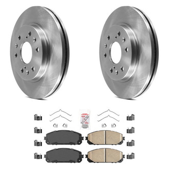 AmeriBRAKES® - AmeriPRO™ Plain Front Brake Kit with Ceramic Pads