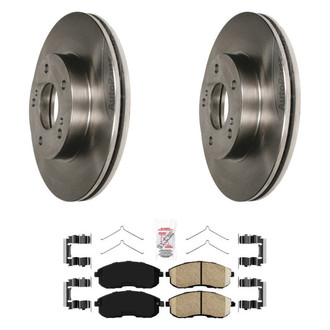 AmeriBRAKES® - AmeriPRO™ Plain Front Brake Kit with Ceramic Pads