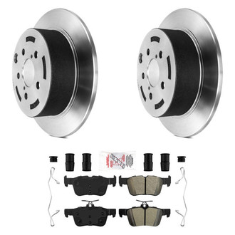 AmeriBRAKES® - AmeriPLATINUM™ Rear Brake Kit with Semi-Metallic Pads
