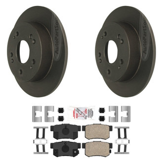 AmeriBRAKES® - AmeriPLATINUM™ Rear Brake Kit with Ceramic Pads
