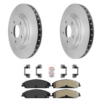 AmeriBRAKES® - AmeriPRO™ Plain Front Brake Kit with Semi-Metallic Pads