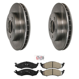 AmeriBRAKES® - AmeriPRO™ Plain Front Brake Kit with Semi-Metallic Pads