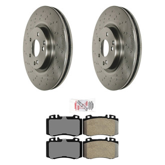 AmeriBRAKES® - AmeriPRO™ Plain Front Brake Kit with Semi-Metallic Pads