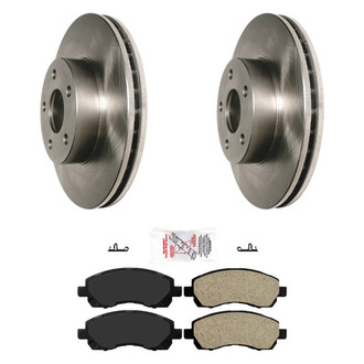 AmeriBRAKES® - AmeriPRO™ Plain Front Brake Kit with Semi-Metallic Pads