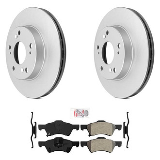 AmeriBRAKES® - AmeriPRO™ Plain Front Brake Kit with Semi-Metallic Pads