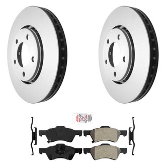 AmeriBRAKES® - AmeriPRO™ Plain Front Brake Kit with Semi-Metallic Pads