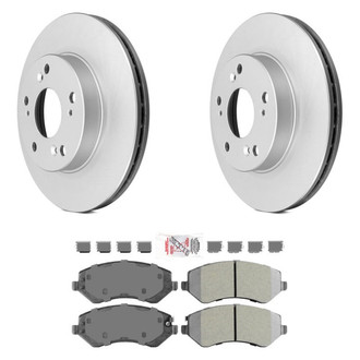 AmeriBRAKES® - AmeriPRO™ Plain Front Brake Kit with Semi-Metallic Pads