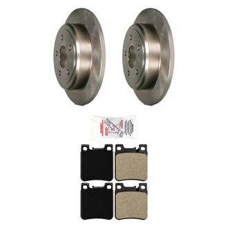 AmeriBRAKES® - AmeriPRO™ Plain Rear Brake Kit with Semi-Metallic Pads