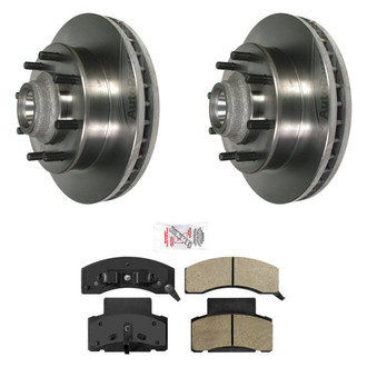 AmeriBRAKES® - AmeriPRO™ Plain Front Brake Kit with Semi-Metallic Pads
