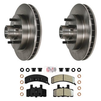 AmeriBRAKES® - AmeriPRO™ Plain Front Brake Kit with Semi-Metallic Pads