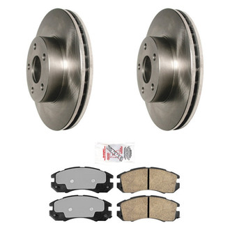 AmeriBRAKES® - AmeriPRO™ Plain Front Brake Kit with Semi-Metallic Pads