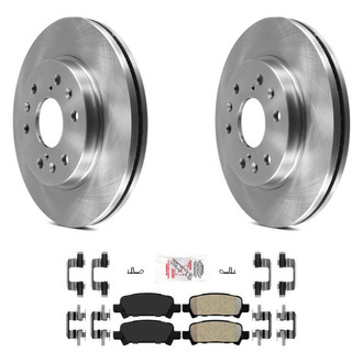 AmeriBRAKES® - AmeriPRO™ Plain Rear Brake Kit with Semi-Metallic Pads