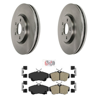 AmeriBRAKES® - AmeriPRO™ Plain Front Brake Kit with Semi-Metallic Pads