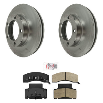 AmeriBRAKES® - AmeriPRO™ Plain Front Brake Kit with Semi-Metallic Pads