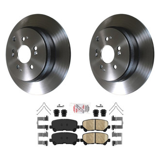 AmeriBRAKES® - AmeriPLATINUM™ Rear Brake Kit with Ceramic Pads