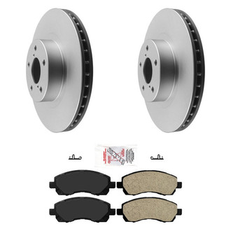 AmeriBRAKES® - AmeriPRO™ Plain Front Brake Kit with Semi-Metallic Pads