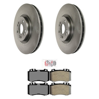 AmeriBRAKES® - AmeriPRO™ Plain Front Brake Kit with Semi-Metallic Pads