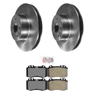 AmeriBRAKES® - AmeriPRO™ Plain Front Brake Kit with Semi-Metallic Pads