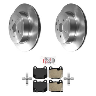 AmeriBRAKES® - AmeriPRO™ Plain Rear Brake Kit with Semi-Metallic Pads