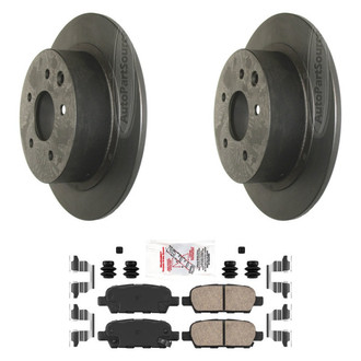 AmeriBRAKES® - AmeriPLATINUM™ Rear Brake Kit with Ceramic Pads